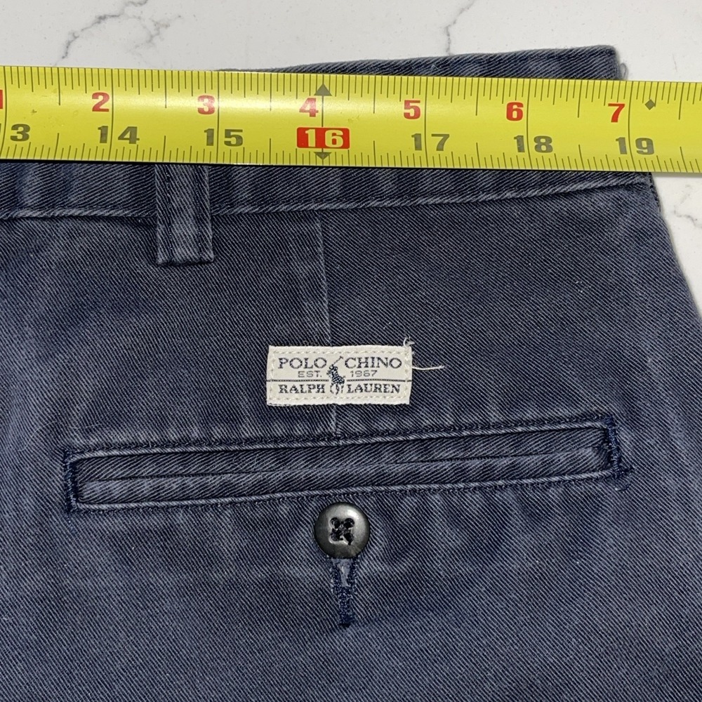 Polo Ralph Lauren Double Pleat Shorts 40 Navy Andrew‎ Cotton Preppy Academia Dad - Picture 4 of 10